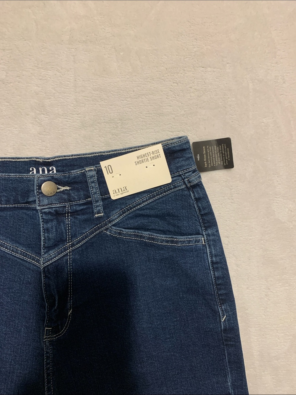 NWT a.n.a shortie Shorts size 10 denim highest rise - Picture 2 of 9